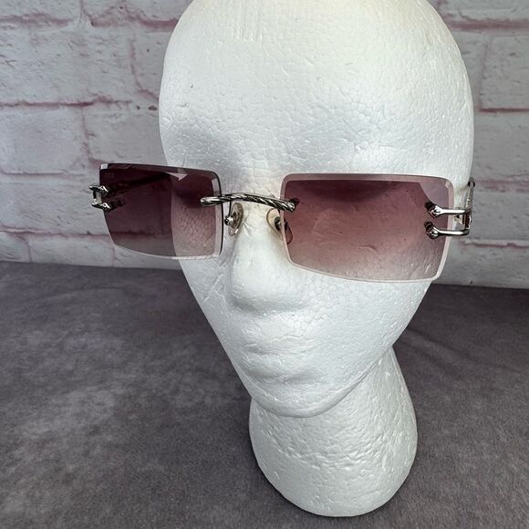 James Oro Burgundy Tint Silver Authentic II Glasses NWT - Picture 1 of 12